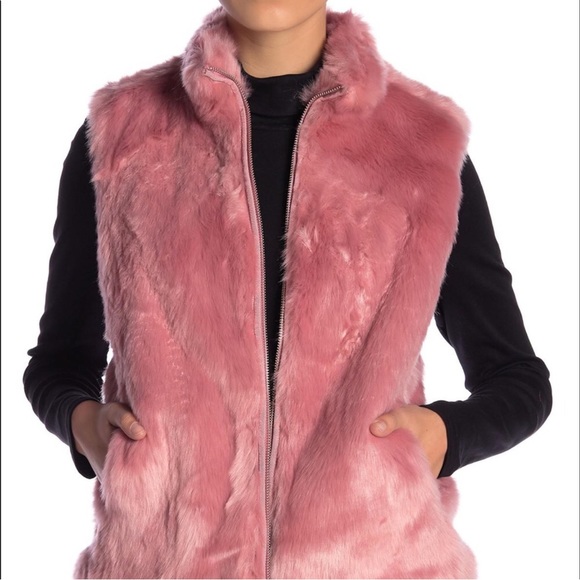 J Crew pink faux fur vest - Picture 2 of 9